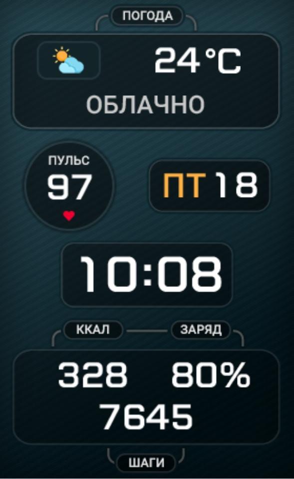 Циферблат IV54 RU для Huawei Watch